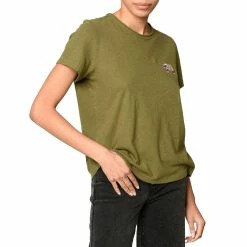 Cheapest ๐งจ Nicole Miller Elephant ๐ฉ Womens Embroidered Linen Blend T-Shirt ๐คฉ