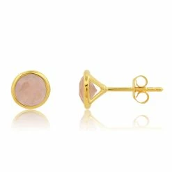 Brand new 😀 Nicole Miller 👩 women 14k Yellow Gold Plated Round Cut 6mm Gemstone Bezel Set Stud Earrings with Push Backs 👏 -Hot Sale Nicole Miller Store 0ca39f7bf68f41f8a48a27a7d63baedb 1080x
