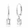 Wholesale 🥰 Nicole Miller 👩 women 10k White or Yellow Gold Emerald Cut 6x4mm Gemstone Dangle Lever Back Earrings with Push Backs 🔥 -Hot Sale Nicole Miller Store 19c5afaf0bea47ca981651a90fc8c255 1080x