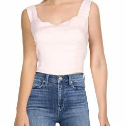 Flash Sale ๐ฅฐ Nicole Miller ๐ฉ Womens Linen Zipper Back Crop Top ๐