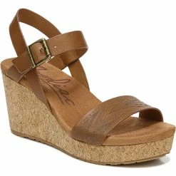 Best deal 🔔 Zodiac Piper 👩 Womens Embossed Leather Wedge 🩴 Sandals 🤩