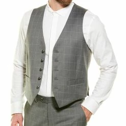 Deals ๐งจ men Perry Ellis Slim Fit Suit Vest ๐