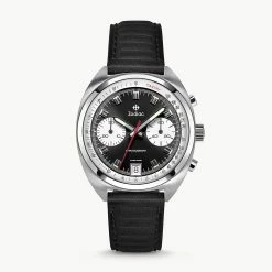 Best reviews of 😀 Zodiac Men's Grandrally Quartz, Black Leather ⌚ Watch 🤩