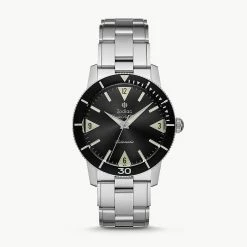 Flash Sale 👍 Zodiac Men's Super Sea Wolf Automatic, Silver-Tone Stainless Steel ⌚ Watch ❤️