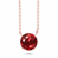 Flash Sale 👍 Nicole Miller 👩 women Sterling Silver and 14k Rose Gold Overlay Gemstone Round Solitaire Pendant Necklace on 18 Inch Adjustable Chain 🧨