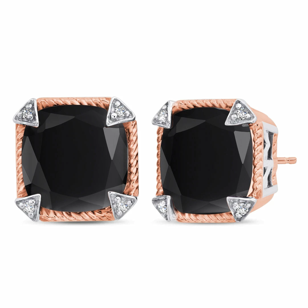 Budget ๐ Nicole Miller ๐ฉ women Two Tone Sterling Silver with 8mm Cushion Cut Gemstone Stud Earrings ๐ 9 Budget ๐ Nicole Miller ๐ฉ women Two Tone Sterling Silver with 8mm Cushion Cut Gemstone Stud Earrings ๐ - Image 7