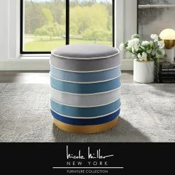 Promo ⭐ Nicole Miller Ziggy Ottoman 🧨
