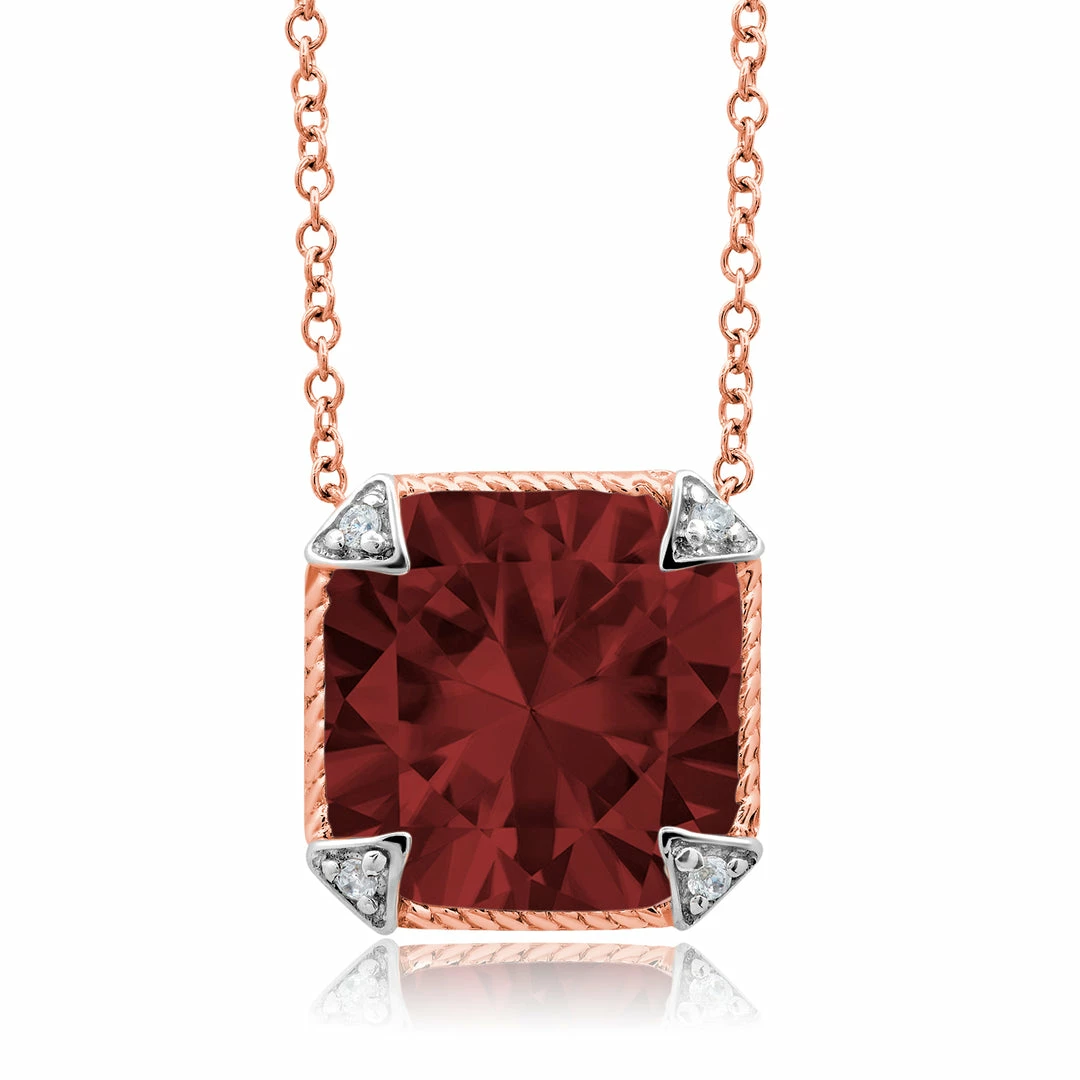 Cheap 👍 Nicole Miller 👩 women Two Tone Sterling Silver with 8mm Cushion Cut Gemstone Necklace, 18" 👏 3 Cheap 👍 Nicole Miller 👩 women Two Tone Sterling Silver with 8mm Cushion Cut Gemstone Necklace, 18" 👏