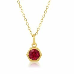 New 🥰 Nicole Miller 👩 women 14k Yellow Gold Overlay over Sterling Silver Round Gemstone Hexagon Pendant Necklace on 18 Inch Chain 🔥 -Hot Sale Nicole Miller Store 94ab783ef6744b41aa55dd2c2f82b31c 4e463be8 18f7 4407 853d a97d84de14e2 1080x