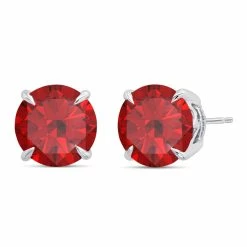 Discount 🤩 Nicole Miller 👩 women Sterling Silver 9mm Round Cut Gemstone Stud Earrings ✨