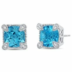 Buy 🧨 Nicole Miller 👩 women Sterling Silver 8mm Cushion Cut Gemstone Stud Earrings ✔️ -Hot Sale Nicole Miller Store b19db1b5c0e141fbbaf84d2655d14705 b69552a5 79c6 4f0a a0cc 6841063b1eac 1080x