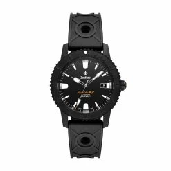 New 😍 Zodiac Men's Super Sea Wolf 53 Compression Automatic Black Rubber ⌚ Watch 😀