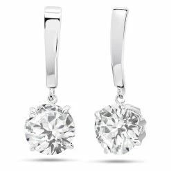 Best deal 💯 Nicole Miller 👩 women Sterling Silver with 8mm Round Cut Gemstone Dangle Drop Earrings 👍 -Hot Sale Nicole Miller Store c9ec630cb9594adeb9c3d4b48248cbfd 1080x