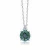 Best reviews of ⌛ Nicole Miller 👩 women Platinum Overlay over Sterling Silver Round Gemstone Pendant Necklace with CZ Accents on 18 Inch Adjustable Chain 👍