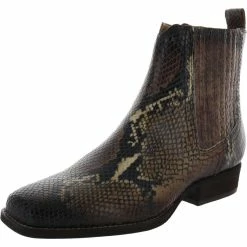 Hot Sale 😀 Zodiac Arrow 👩 Womens Leather Square Toe Chelsea 🥾 Boots ⭐