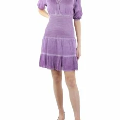 Top 10 🥰 Nicole Miller 👩 Womens Silk Blend Smocked Sundress 🔥