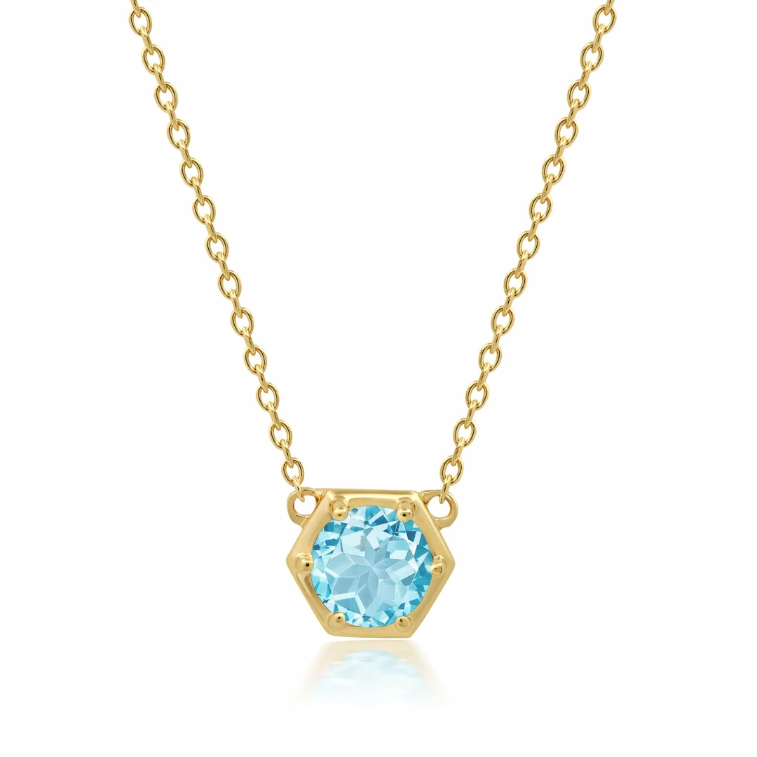 Coupon ๐คฉ Nicole Miller ๐ฉ women 14k Yellow Gold Overlay Over Sterling Silver Round Gemstone Hexagon Stationary Pendant Necklace on 18 Inch Chain ๐ 11 Coupon ๐คฉ Nicole Miller ๐ฉ women 14k Yellow Gold Overlay Over Sterling Silver Round Gemstone Hexagon Stationary Pendant Necklace on 18 Inch Chain ๐ - Image 9